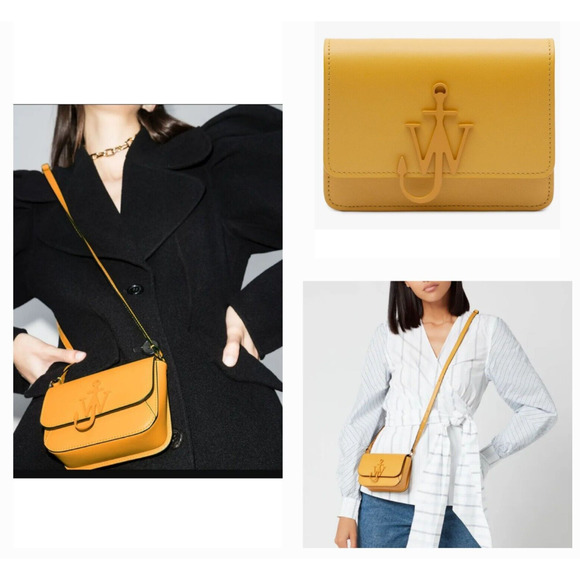 JW ANDERSON Handbags - JW ANDERSON Runway anchor-logo intermix crossbody shoulder clutch bag $580